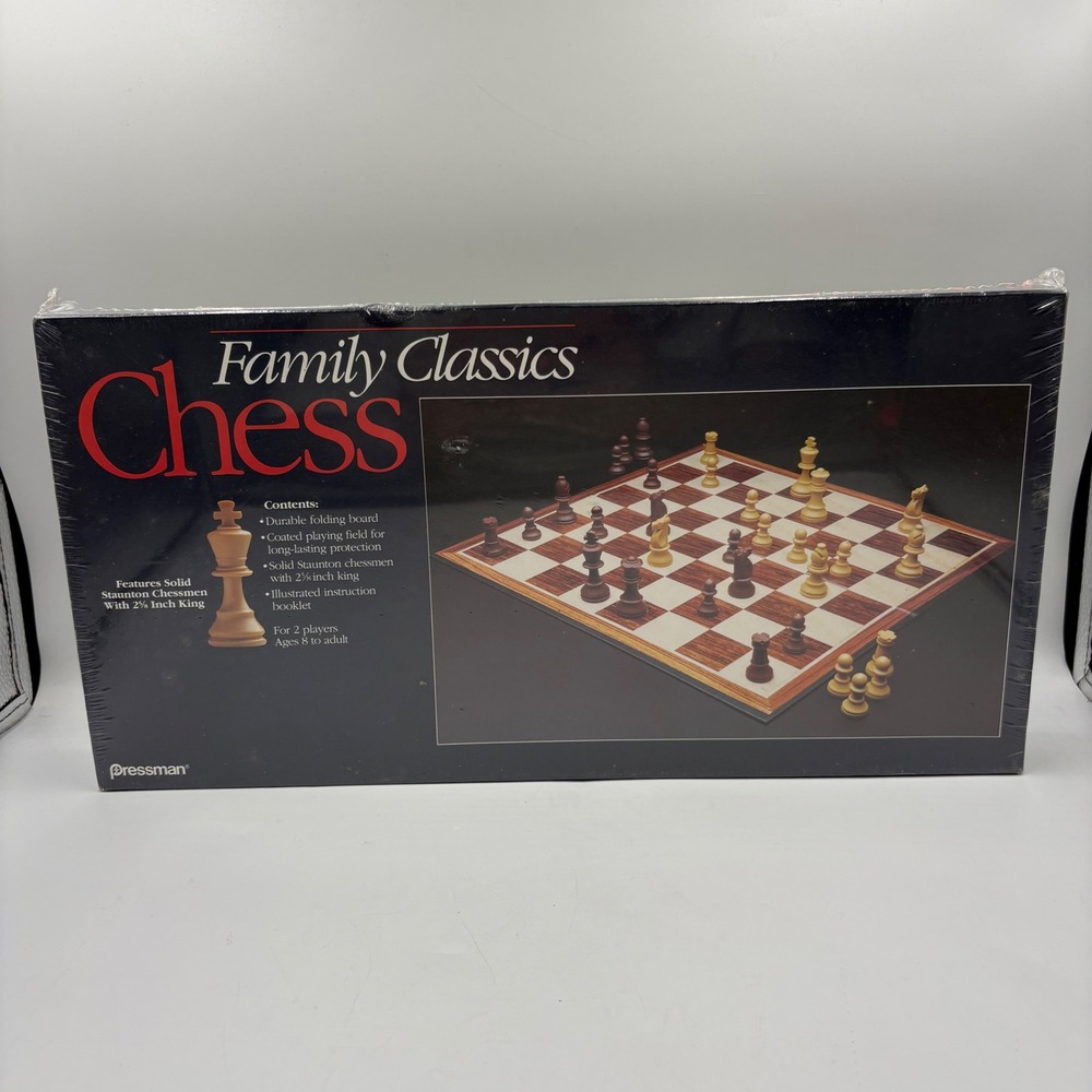 Pressman Chess Game Family Classics Staunton 1991 Sealed